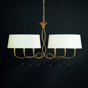 Mantra Iluminación Lampada da tavolo Paola 6 luci oro/crema