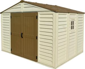 DURAMAX WoodBridge Plus Casa da giardino 7,6 m² + struttura del pavimento, vinile, beige DURAMAX 40214
