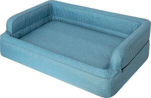 Letto per cani, arredamento per animali, letto per gatti, sfoderabile, cesto per cani, cuscino per cani, lettino per cani, posti letto, divano per cani, blu, XL: 96x62 cm