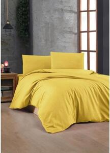L'Essentiel Linge de Maison, Giallo scuro, Set copripiumino Ranforce king size (FR), Giallo scuro, 100 % COTONE RANFORCE, 240 x 220 cm