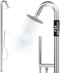 Doccia da giardino in acciaio inox V2A Doccia a pioggia Doccia a mano Doccia ad acqua calda Doccia ad acqua fredda Doccia da esterno Sauna Doccia