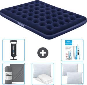Materasso gonfiabile Bestway - 2 persone - 152 x 203 x 22 cm - Blu - Accessori inclusi