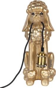 Clayre & Eef Lampada da tavolo Cane Barboncino 27x16x38 cm Plastica color oro