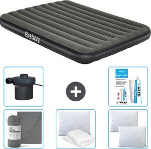 Materasso gonfiabile Bestway - 2 persone - 152 x 203 x 25 cm - Verde - accessori inclusi