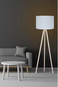 Lampada Treppiede Da Terra 38x145 Cm Design Moderno Bianco e Crema