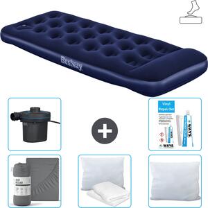Materasso gonfiabile Bestway - 1 persona - 76 x 185 x 28 cm - Blu - Accessori inclusi