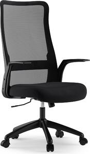 SENSE7 Juno Sedia da ufficio ergonomica Sedia da scrivania Nera con supporto lombare Schienale in rete Funzione oscillante Regolabile in altezza Ufficio domestico 100 kg