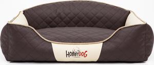 Cuscino per cani Cesto per cani Divano per cani domestici Lavabile - Elite - 110 x 84 x 30 cm [Taglia: XXL] - Marrone con beige