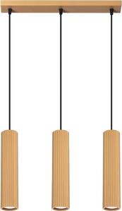 Lampada a sospensione KARBON 3L oro 3xGU10 10W alluminio 98x6.5x45cm Sollux Lighting