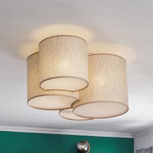 TK Lighting Plafoniera Mona Nature, 4 luci lino naturale