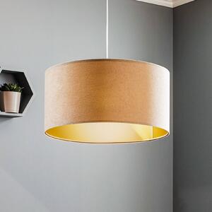 Maco Design Lampada a sospensione Salina, beige/oro Ø 50 cm