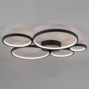 Trio Lighting Plafoniera LED Rondo, nero satinato