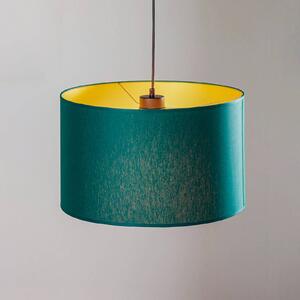 Luminex Sospensione Soho cilindro 1 luce Ø 40cm verde/oro