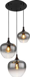 Globo Lighting lampada a sospensione in metallo nero opaco, 3x E27
