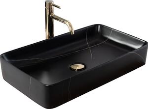 Lavabo da Appoggio Rea Denis Black Stone Matt