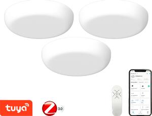 Immax NEO PRACTICO set 3x lampada da soffitto Smart 18 cm 24 W bianca + telecomando Zigbee 3