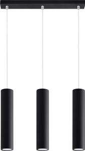 Lampada a sospensione LAGOS 3L nero 3xGU10 10W acciaio 90x6x45cm Sollux Lighting