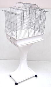 Mega gabbia per uccelli canarini budgie con supporto bianco