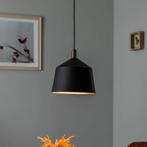 Opviq Saglam 3720 lampada a sospensione a 1 luce Ø25cm nero/oro