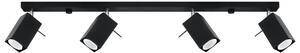 Lampada a soffitto MERIDA 4L nero 4xGU10 10W acciaio 16x6x80cm Sollux Lighting