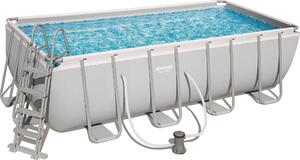 Set completo di piscine con telaio Bestway Power Steel™, quadrato, 488x244x122cm, 56670