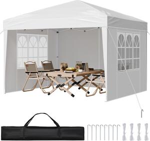 Gazebo pieghevole 2,95x2,95x2,63 m - tenda da festa bianca - tenda da giardino - gazebo versatile per eventi e celebrazioni