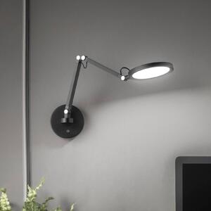 Fabas Luce Applique a LED Regina, nero, CCT, dimmerabile, regolabile