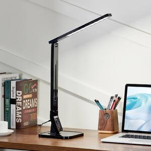 Lindby Lampada da scrivania LED Eleni, nera