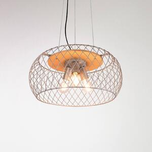 Trio Lighting Lampada sospensione Tamil a gabbia nichel anticato