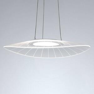 Fabas Luce Lampada a sospensione LED Vela, bianca, Oval, 59 cm x 43 cm