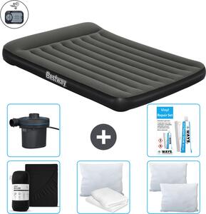 Materasso gonfiabile Bestway - 2 persone - 152 x 203 x 30 cm - Verde - Accessori inclusi