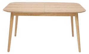 Tavolo allungabile con allunghe integrate rettangolare in legno chiaro rovere L140-170 cm ANK