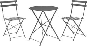 Set bistrot in metallo 3 pezzi in antracite (CK9200780)
