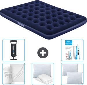 Materasso gonfiabile Bestway - 2 persone - 152 x 203 x 22 cm - Blu - Accessori inclusi