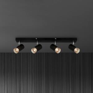 Briloner Faretto da soffitto Plek GU10 nero/argento a 4 luci