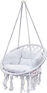 Poltrona sospesa Relax 80 x 60 cm - bianco - cesto sospeso con cuscino incluso per uso interno ed esterno
