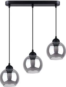 Lampada a sospensione ALINO 3 nero 3xE27 15W acciaio 117x15x45cm Sollux Lighting