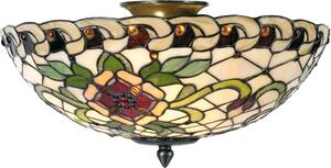 Clayre & Eef Lampada da soffitto Tiffany Ø 40x25 cm Verde Rosso Metallo Rosa
