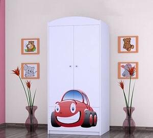 BDW Armadio, 2 ante, 2 cassetti, guardaroba, 180x90 cm, bianco