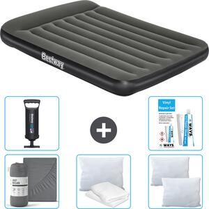 Materasso gonfiabile Bestway - Letto alla francese - 137 x 191 x 30 cm - Verde - Accessori inclusi