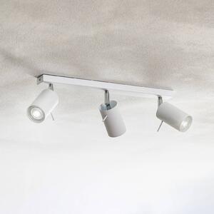 SOLLUX LIGHTING Spot da soffitto Round, bianco, 3 luci lineare