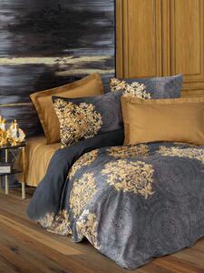 L'Essentiel Linge de Maison, Jadira - Beige, Set copripiumino king in raso (FR), 100 % cotone sateen, antracite, 240 x 220 cm