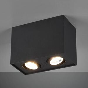 Trio Lighting Plafoniera Biscuit, 2 luci, nero