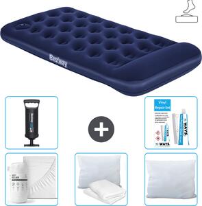 Materasso gonfiabile Bestway - 1 persona - 99 x 188 x 28 cm - Blu - Accessori inclusi