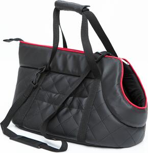 Cuscino per cani Borsa per il trasporto di cani Borsa per il trasporto di cani - Pelle finta - Taglia: XL - Nero