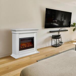 Caminetto elettrico Xaralyn - Flex EFL-HLW - legno bianco - 1500 Watt di riscaldamento - con telecomando - caminetto da incasso incluso - caminetto decorativo