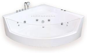 Vasca idromassaggio 150 x 150 cm Cromoterapia – White Shark