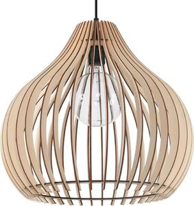 Lampada a sospensione APRILLA in legno 1xE27 15W legna 110x40x40cm Sollux Lighting