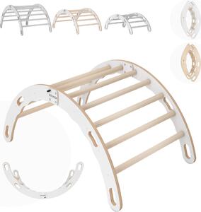 Arco di arrampicata MAMOI®, triangolo di arrampicata, arrampicata per bambini, dondolo arcobaleno in legno, arco in legno per bambini, struttura per arrampicata indoor da 1/2/3 anni