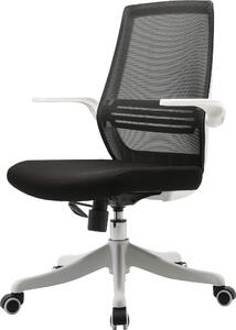 Sedia Ergonomica Da Ufficio Con Schienale Alto, Poggiatesta E Braccioli Regolabili, Supporto Lombare, Girevole 360°, Capacità 136 Kg, Bianco E Nero